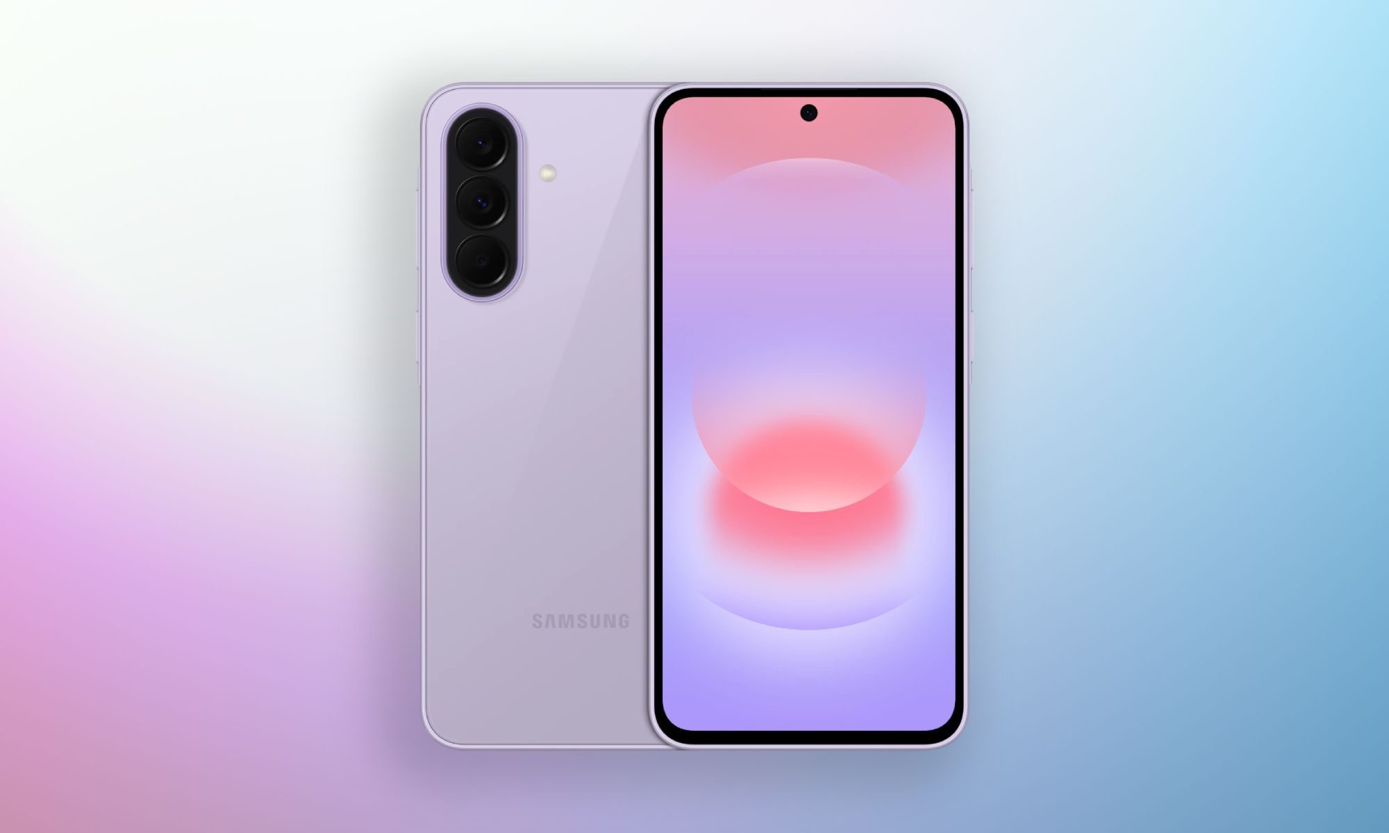 Samsung Galaxy A37 sur fond dégradé