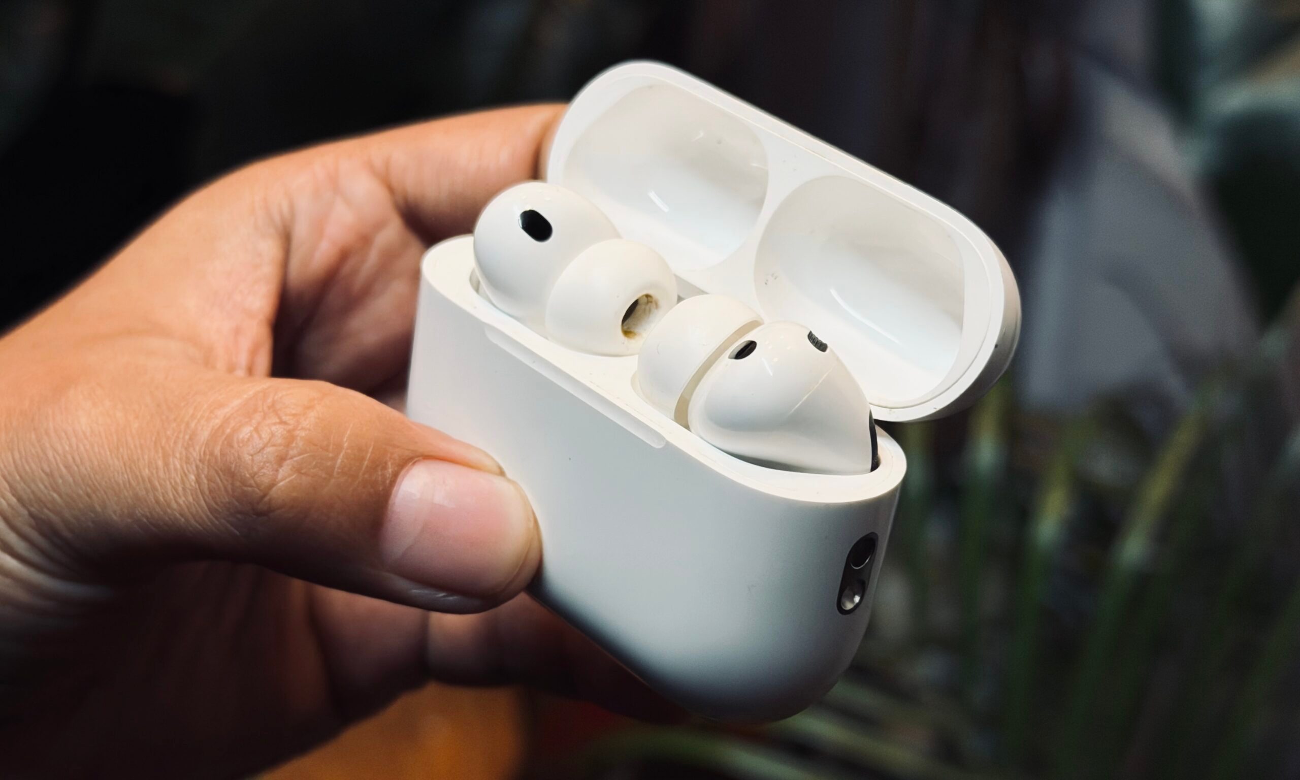 Vue du dessus du boîtier AirPods Pro 3