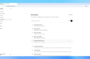La nouvelle page Planifiée de ChatGPT regroupe toutes vos tâches automatisées au même endroit