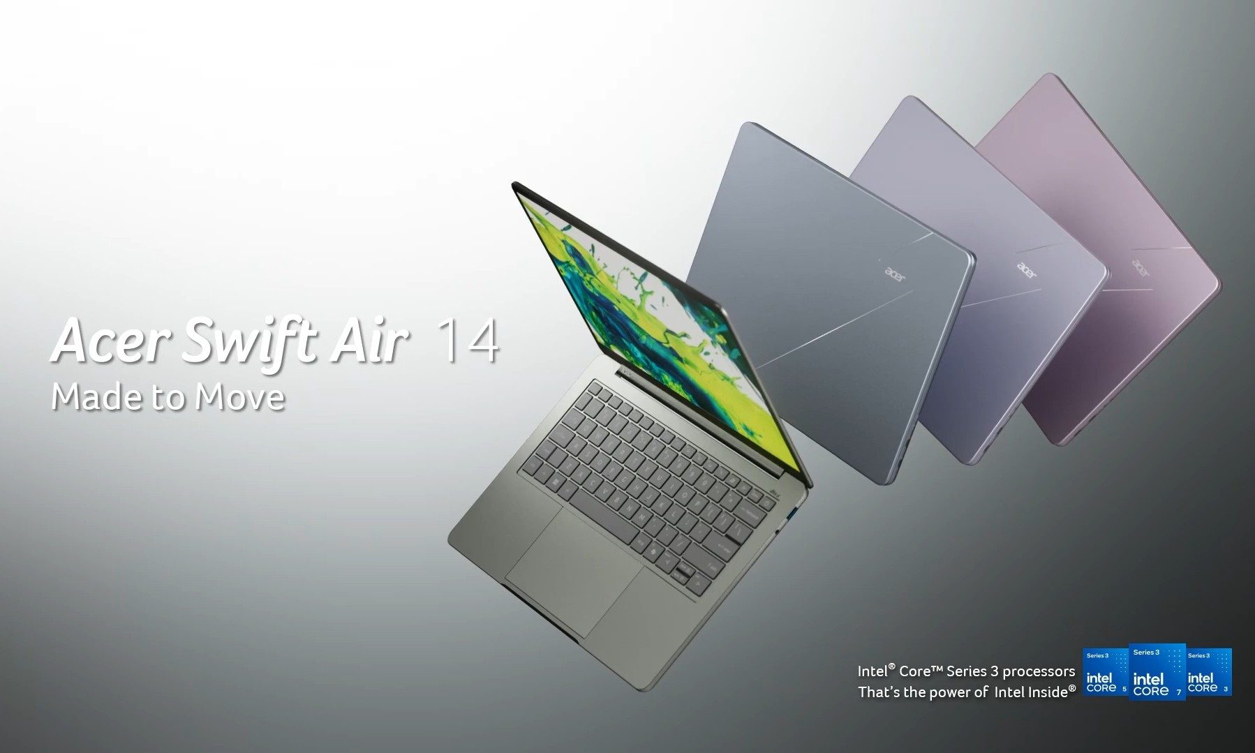 Ordinateurs portables Acer de différentes couleurs