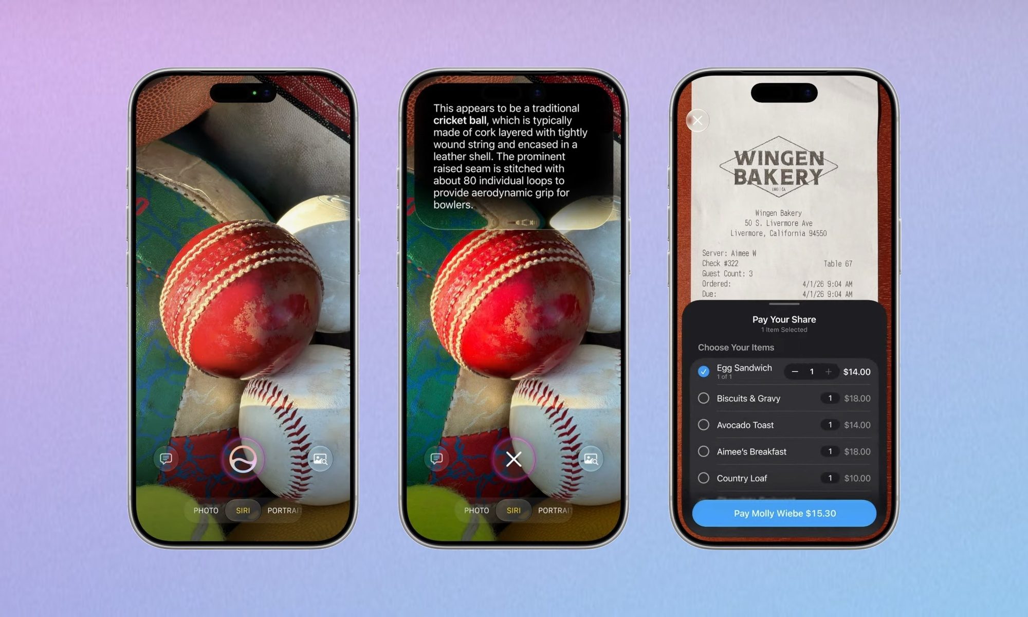Fonctionnalités de Siri dans l’appareil photo dans iOS 27