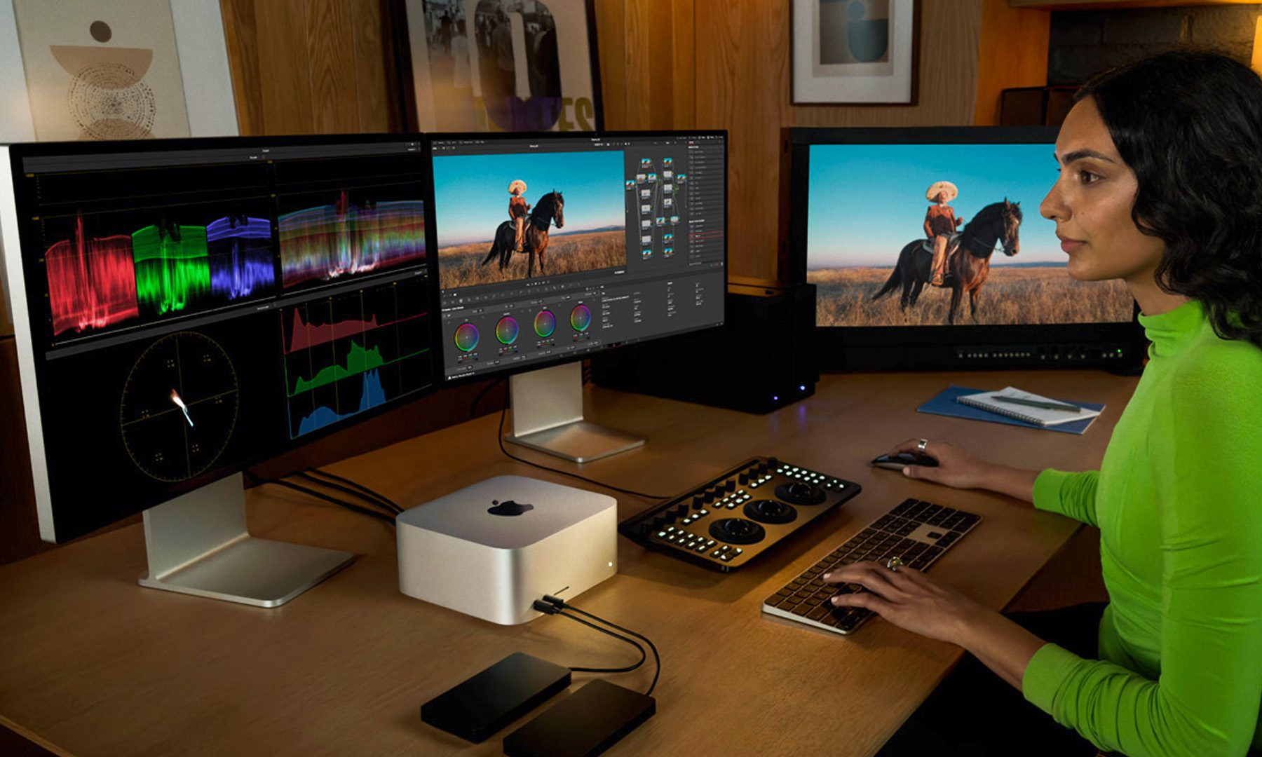 Apple Mac Studio utilisé dans un studio