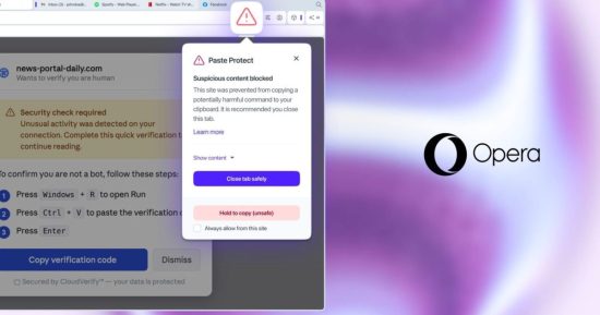 La nouvelle fonctionnalité Paste Protect d'Opera arrête l'attaque du presse-papiers que votre antivirus ne peut pas détecter