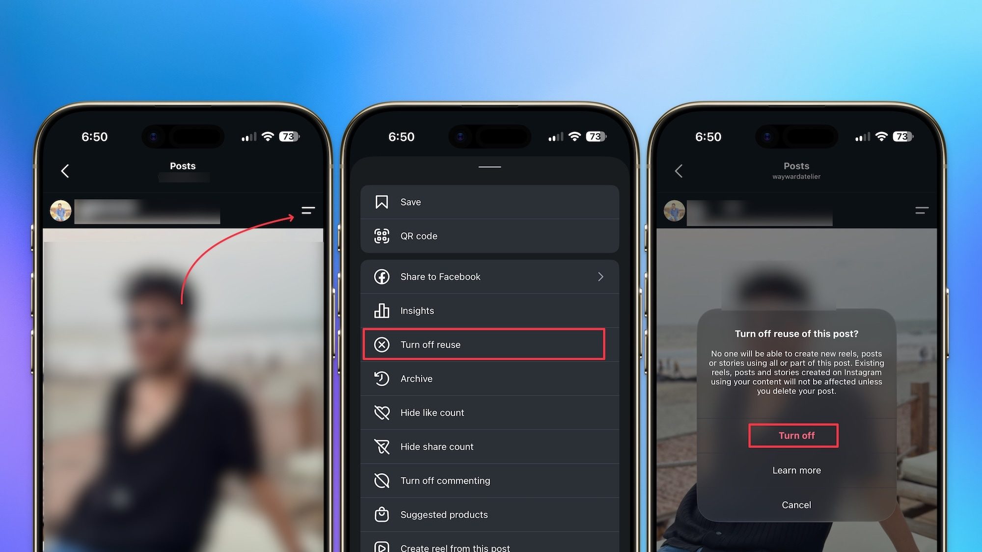 Désactivation de la réutilisation pour les messages individuels