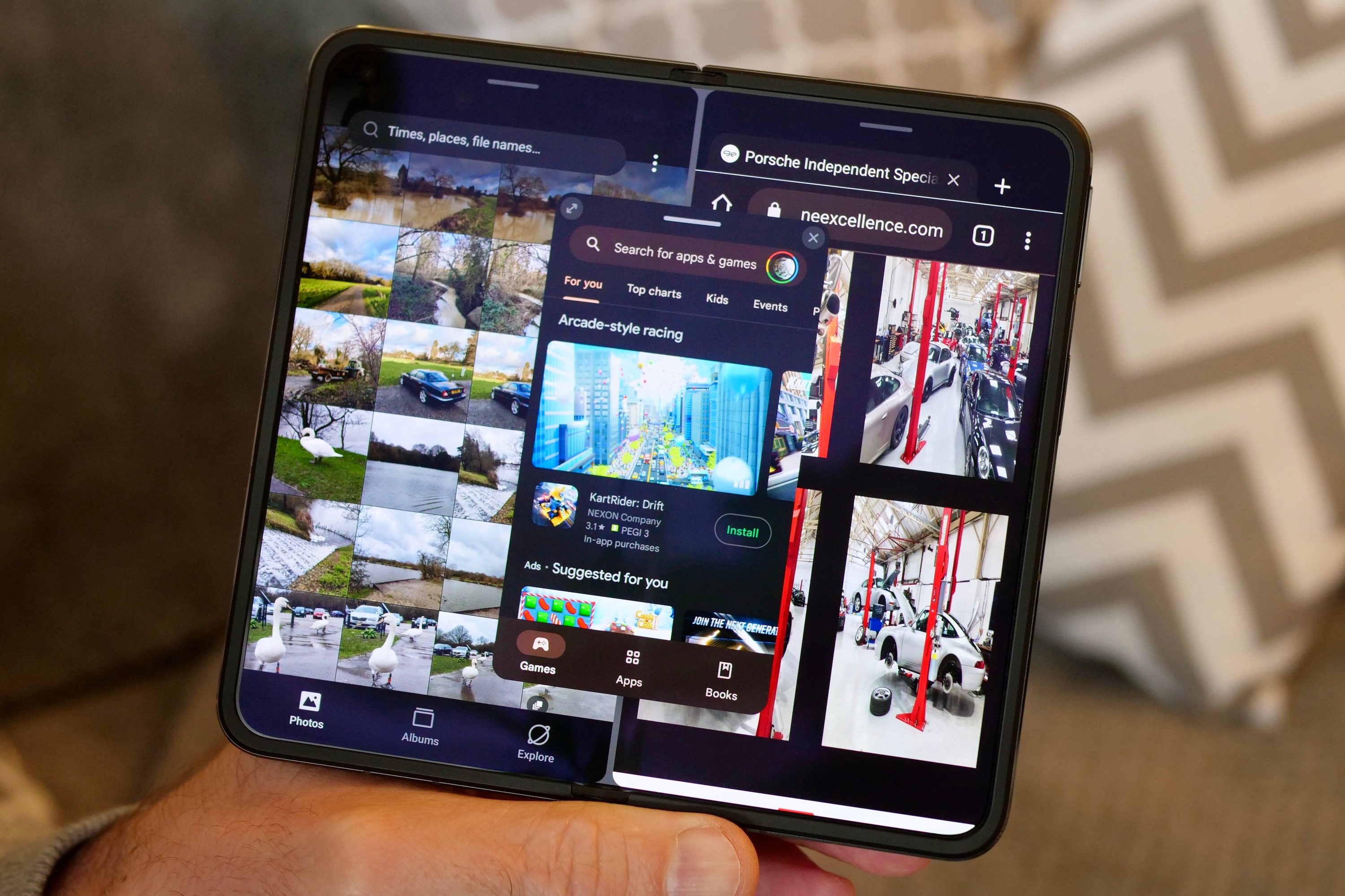 Multitâche sur l’Oppo Find N2.