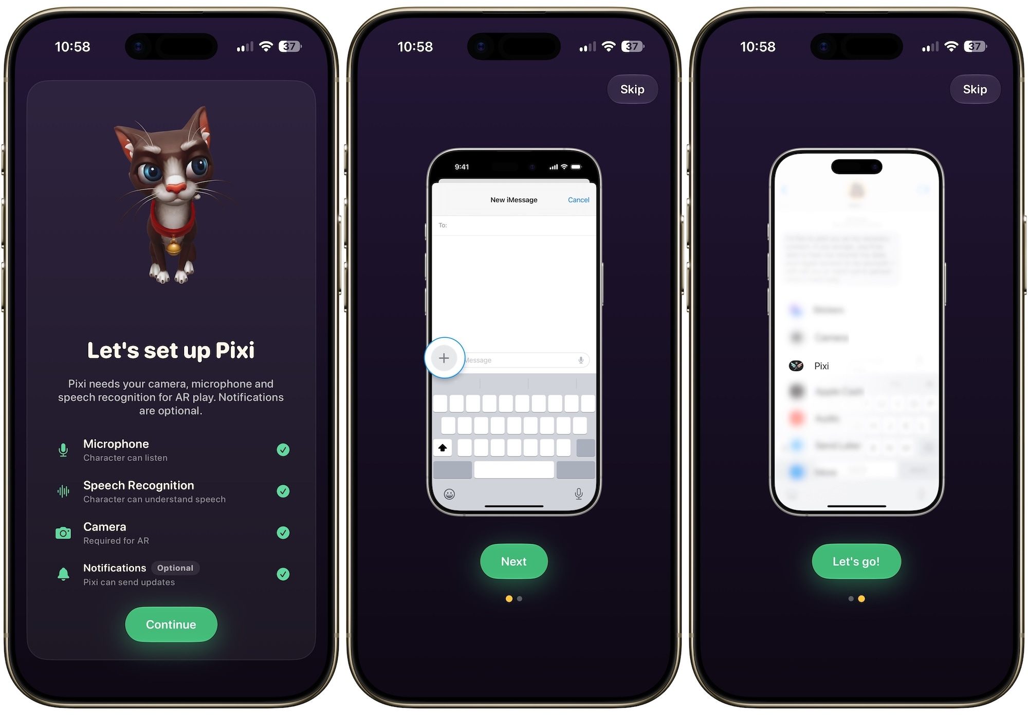 Pixi travaille sur iPhone