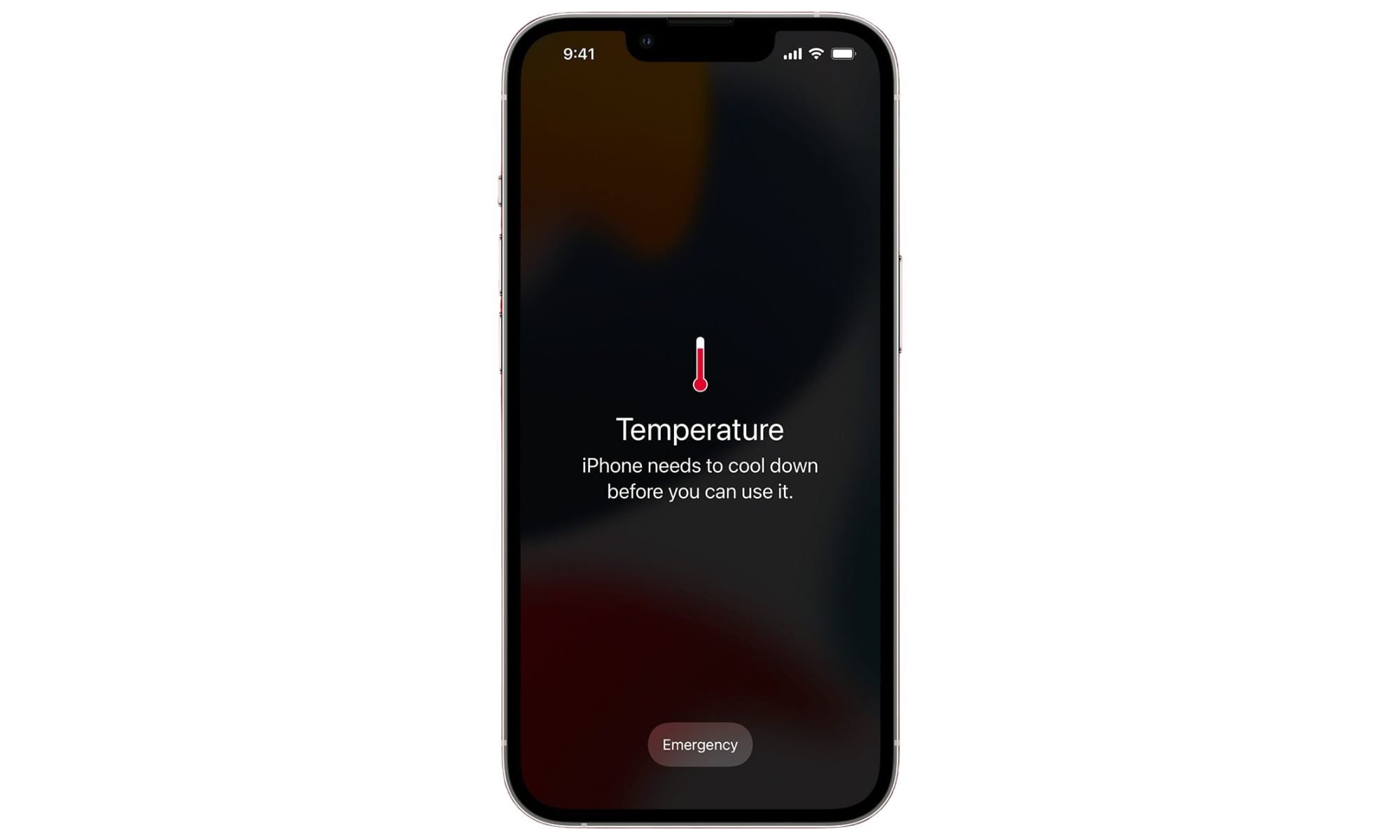 Message de surchauffe de l'iPhone