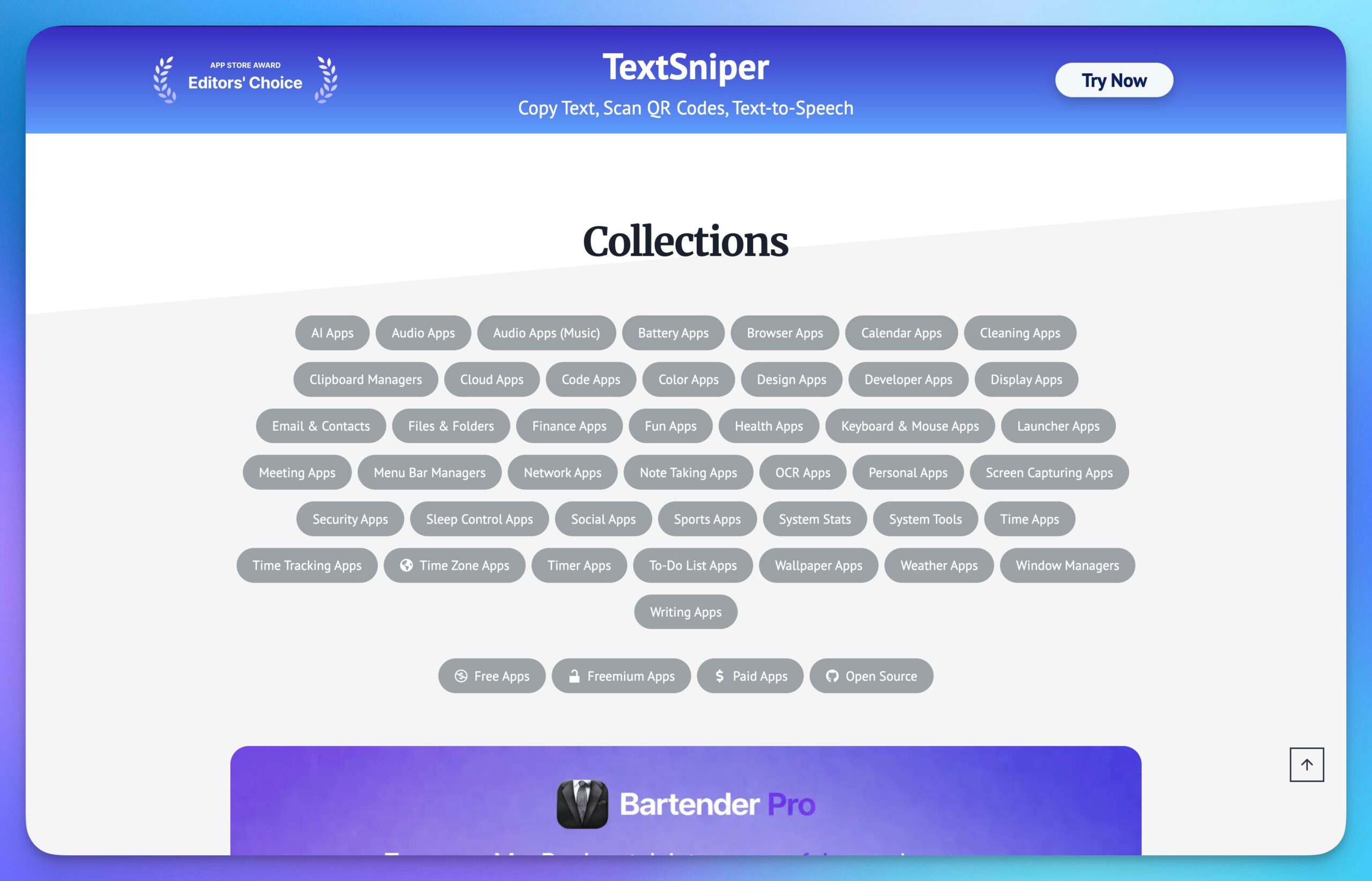 Collections MacMenuBar