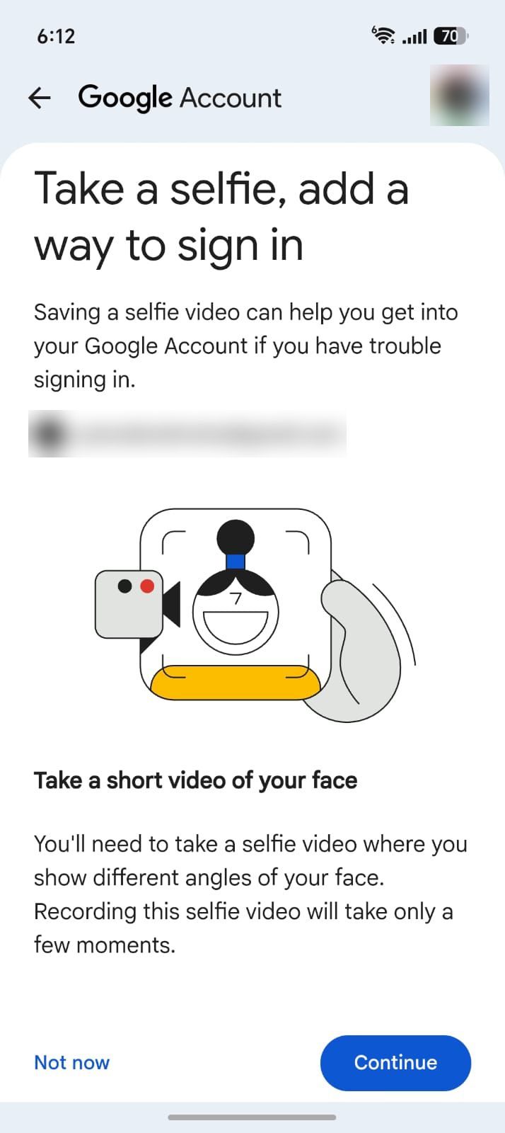 Tutoriel de configuration de la vidéo Google selfie