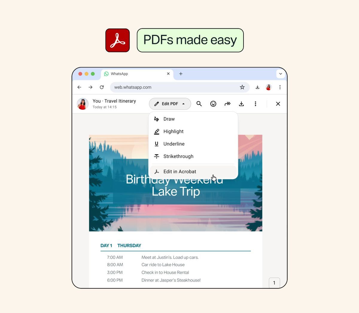 WhatsApp a amélioré la gestion des PDF