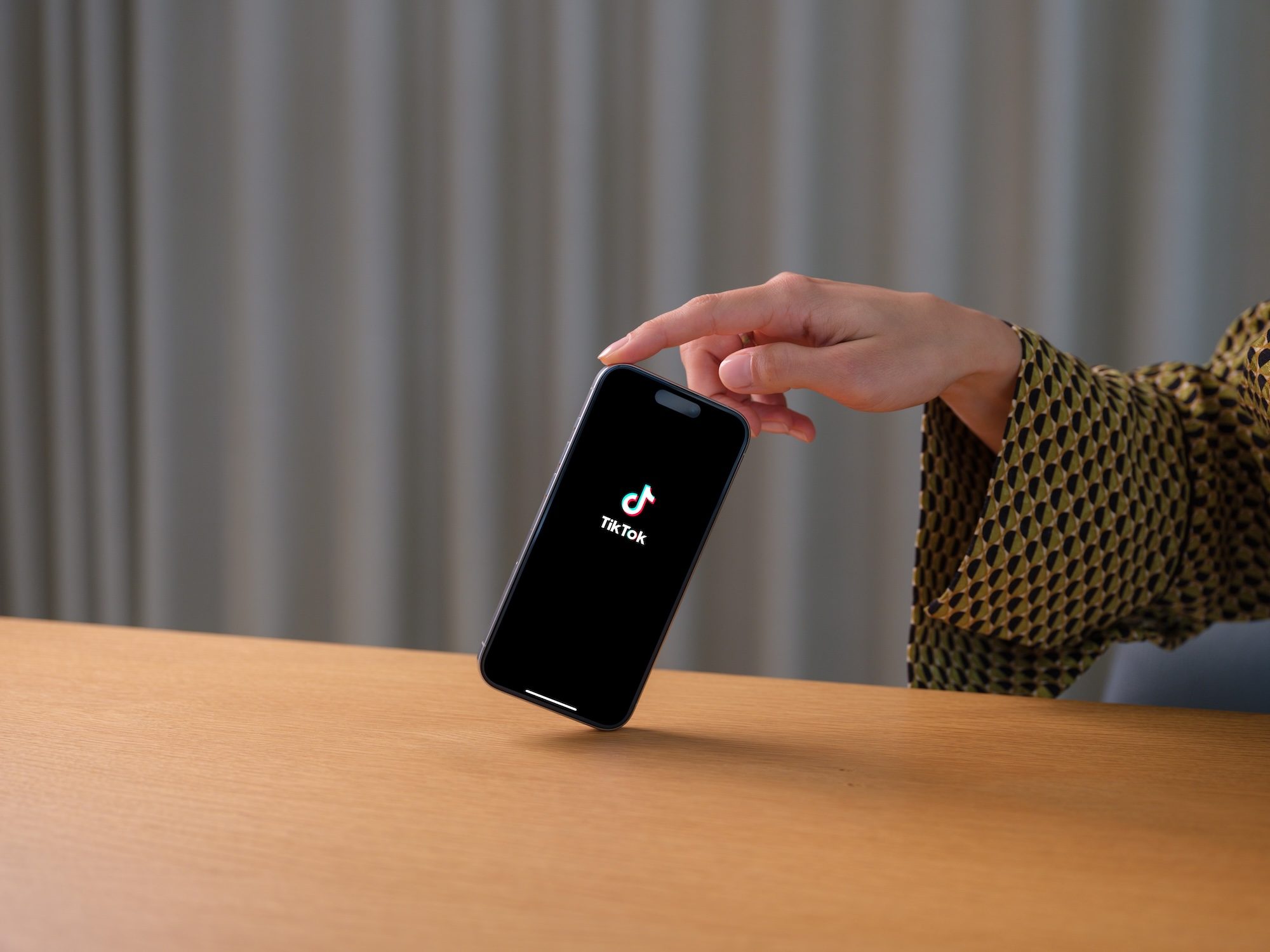 Application TikTok sur iPhone.