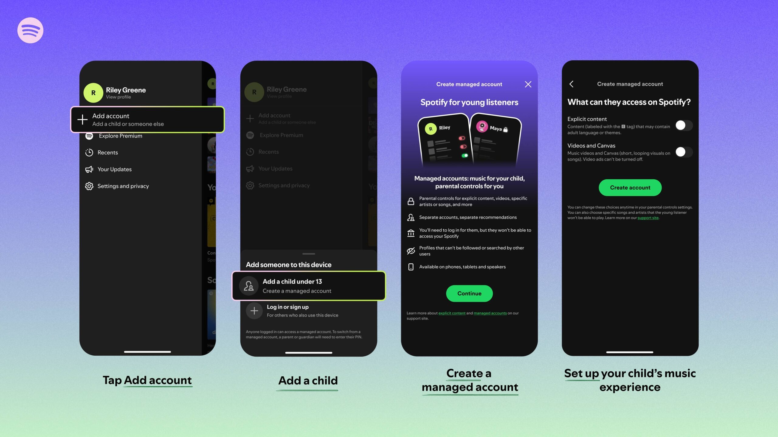 Comptes gérés Spotify