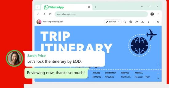 WhatsApp peut désormais ouvrir et modifier des PDF sans vous obliger à les télécharger au préalable