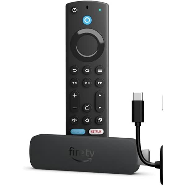Clé Amazon Fire TV Stick 4K Max et sa télécommande vocale