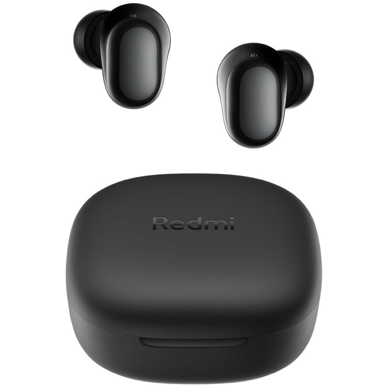Écouteurs Xiaomi Redmi Buds 6 Play noirs avec leur boîtier